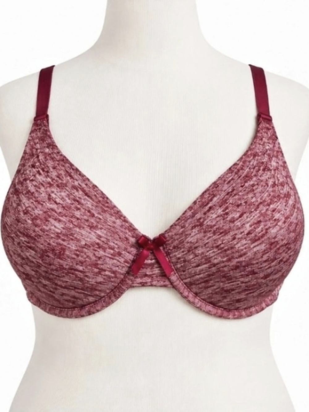Secret Treasures Underwire T-Shirt Bra Heather Burgundy 40D